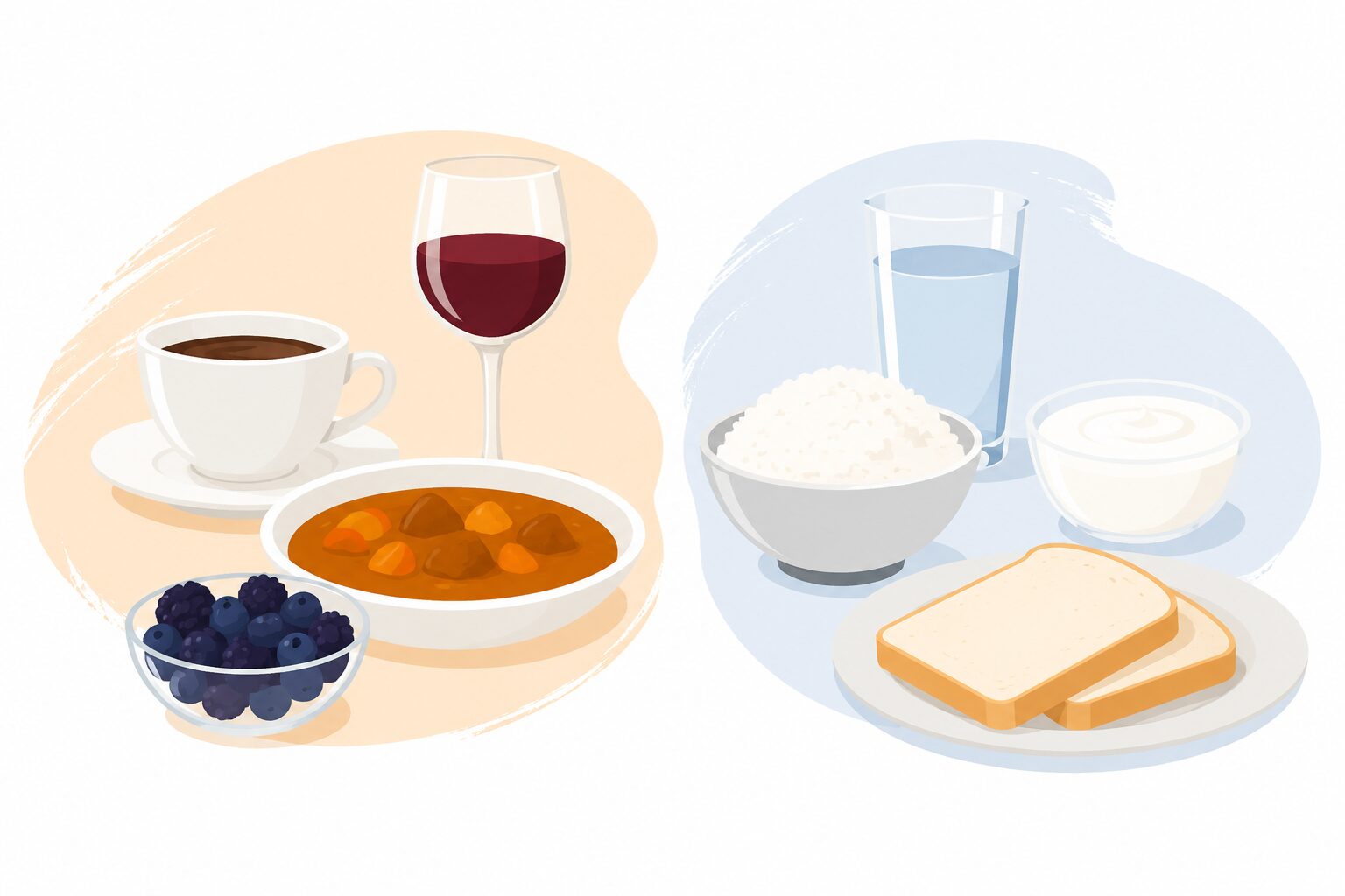 歯の着色につながりやすい飲食物